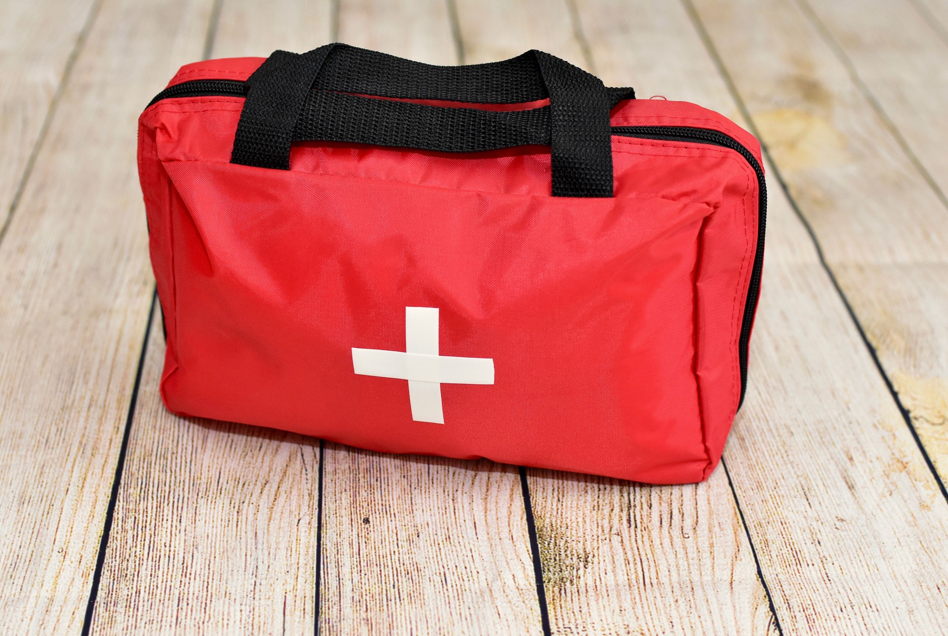 First aid supplies emergency kit for at home and travel response to accidents and emergencies